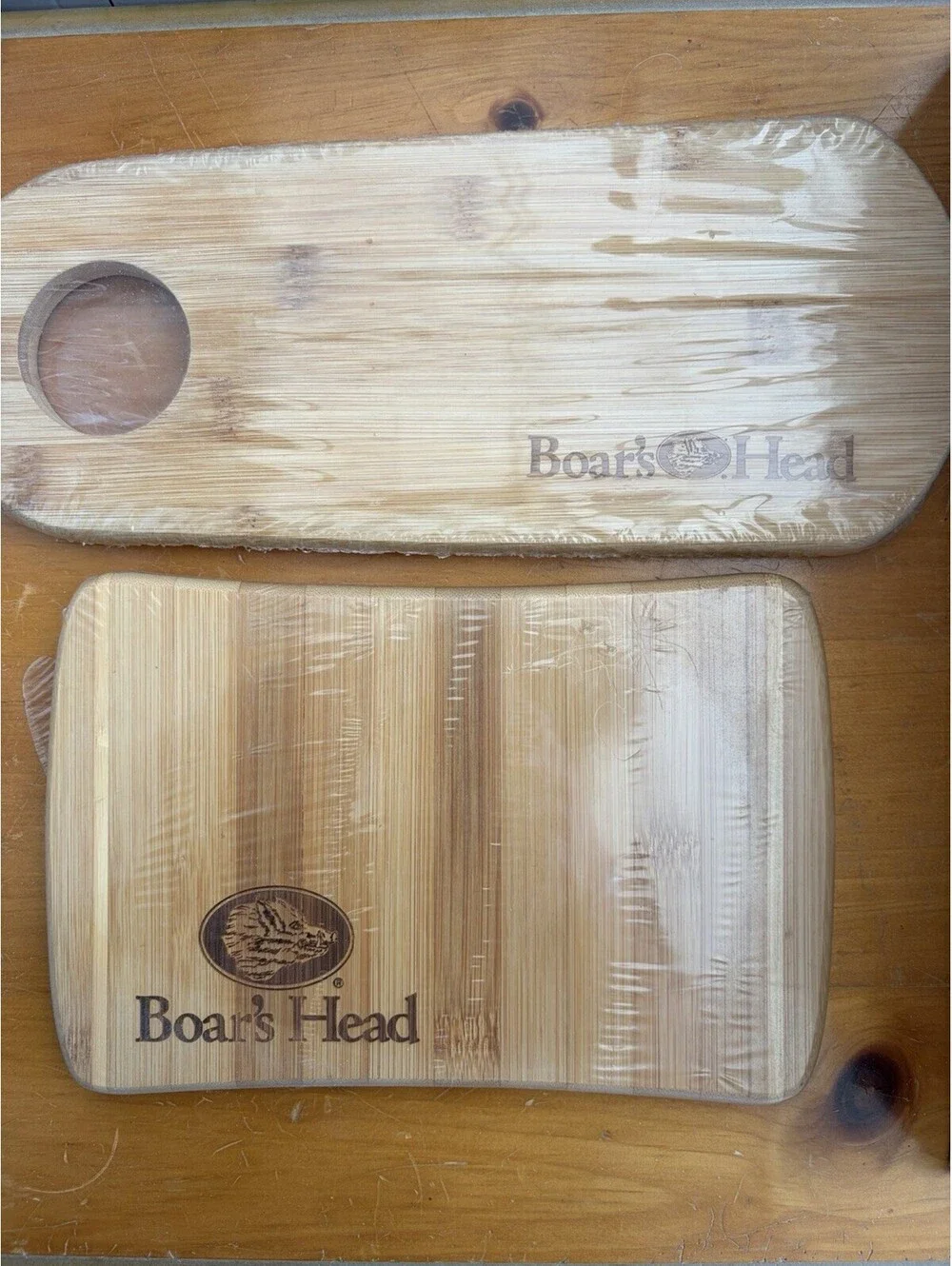 2 Boar's Head Bamboo Cutting Boards  Charcuterie  12